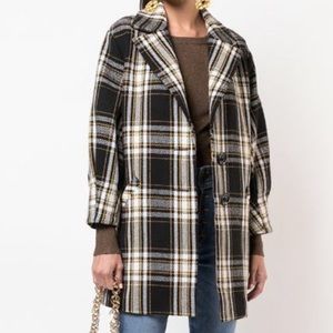 Alice and Olivia Lance seamed oversized boxy coat.